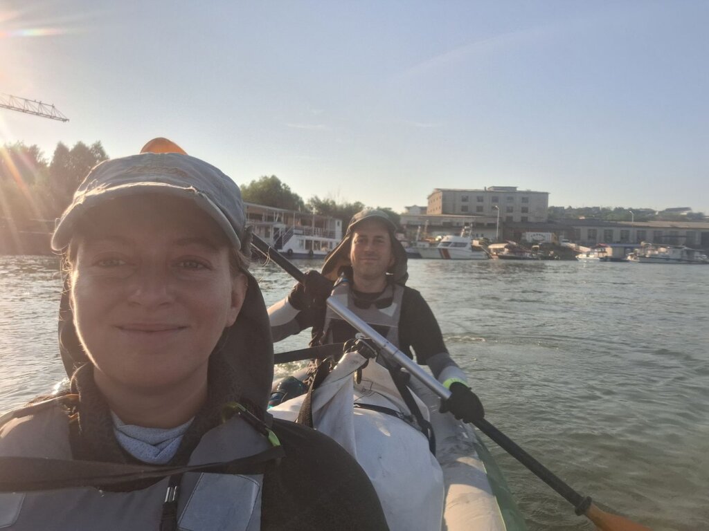 Iris Veldwijk Jonas kayaking Danube Delta Tulcea to Murighiol kayak trip day 85 branch
