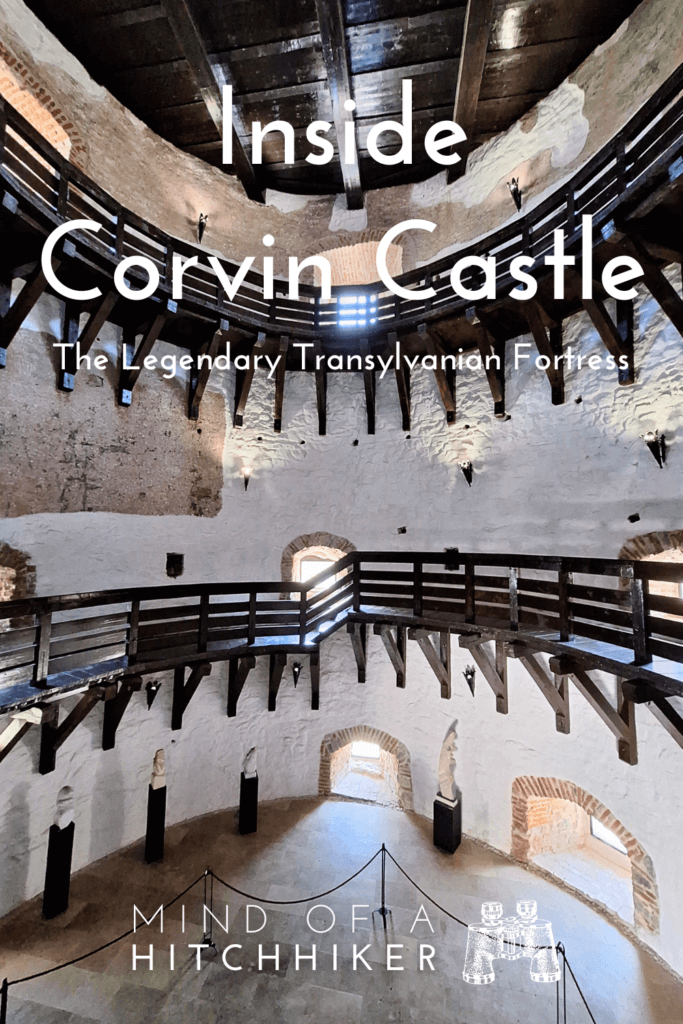 Hunyadi Castle inside tower pin day trip history