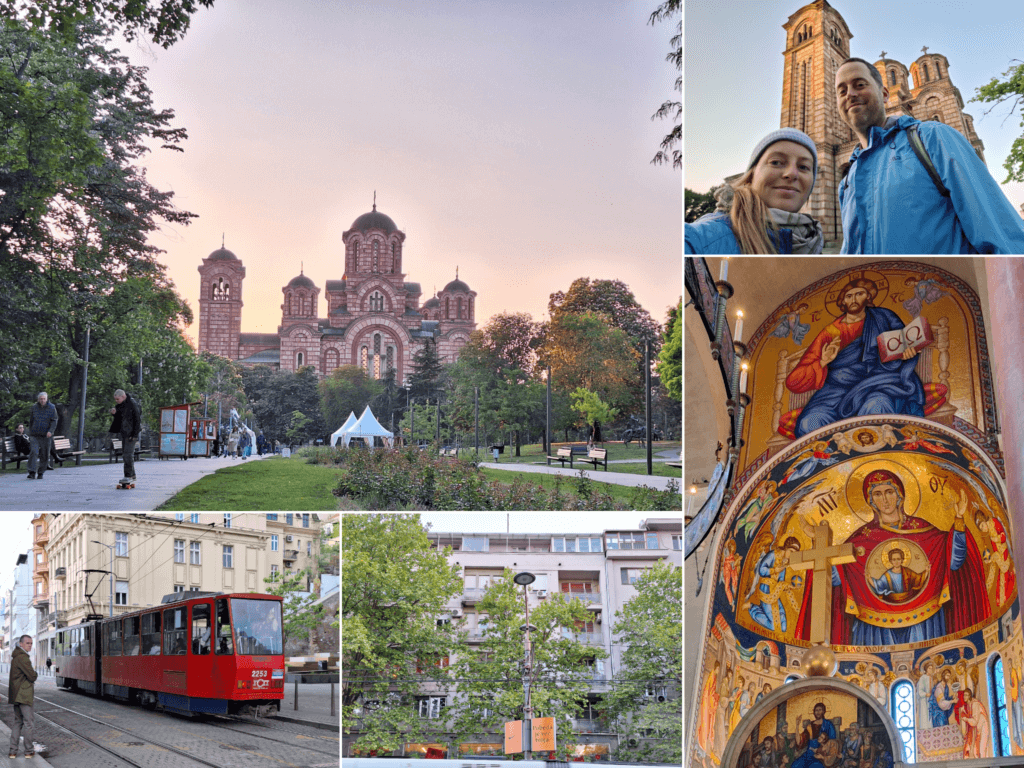 Tašmajdan Park Saint Mark church orthodox tram old apartment visit Belgrade