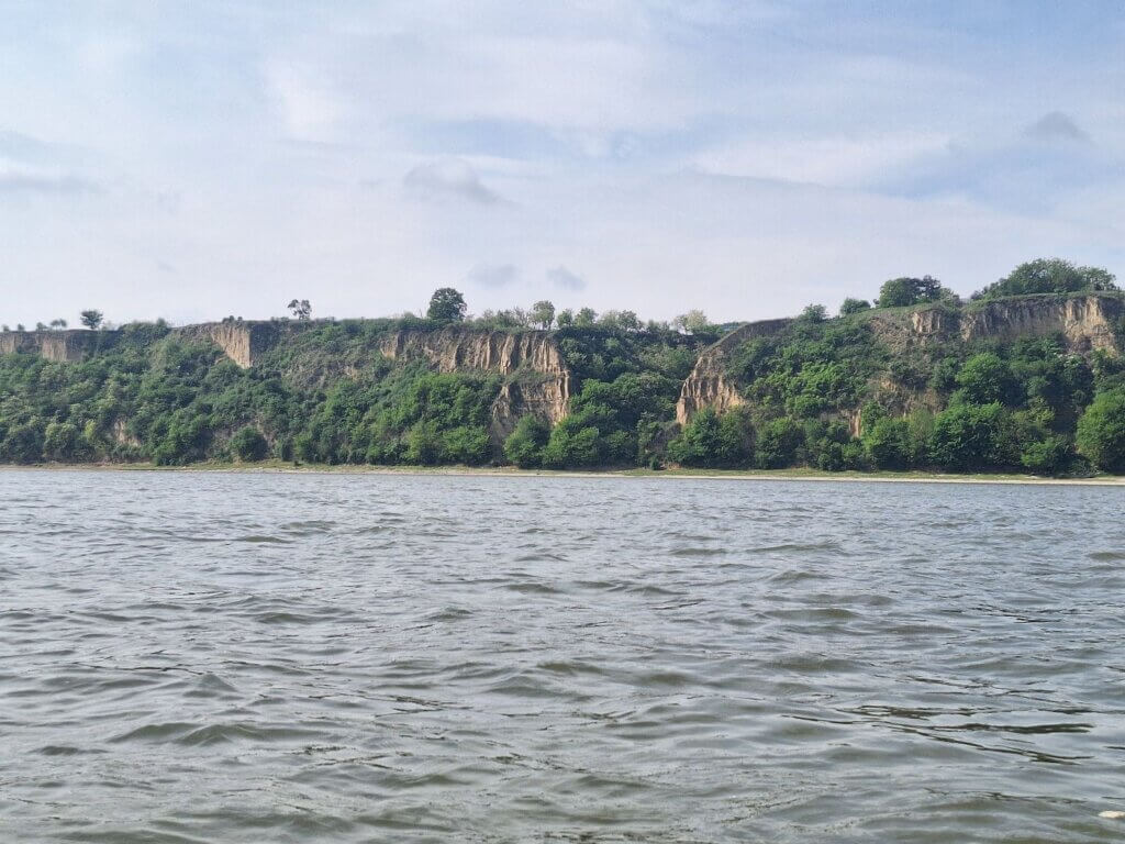 beautiful loess cliffs of Serbia Danube River between Stari Slankamen and Surduk