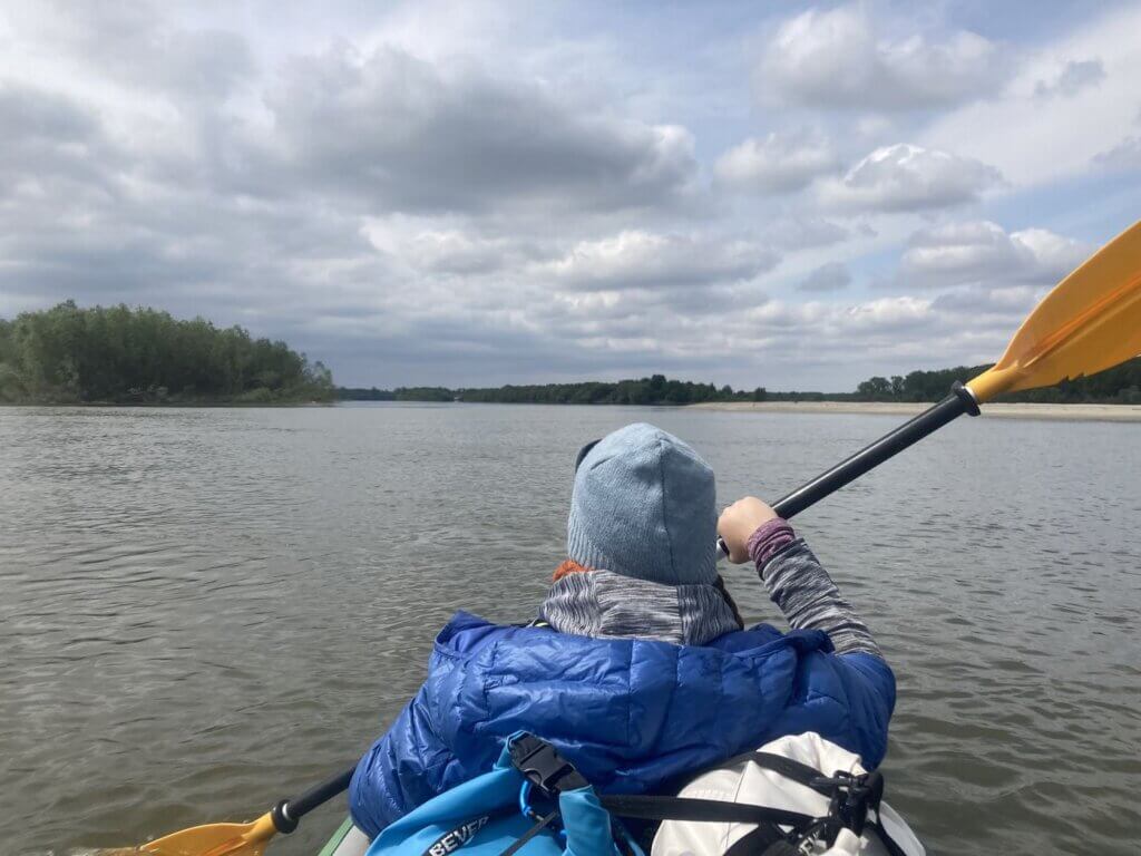 Iris Veldwijk Danube kayaker Belegish Islands Velika Ada Mala Ada Serbia Vojvodina near Novi Banovci