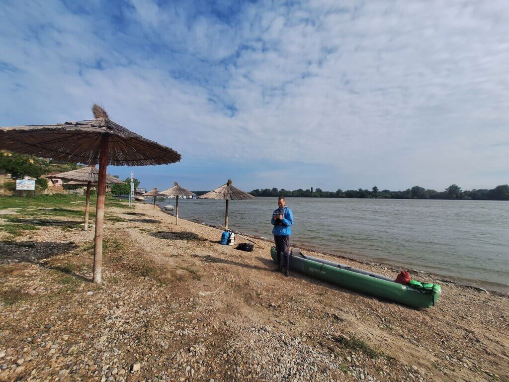 Jonas Zucchini Stari Slankamen beach launch spot kayaking Danube Serbia