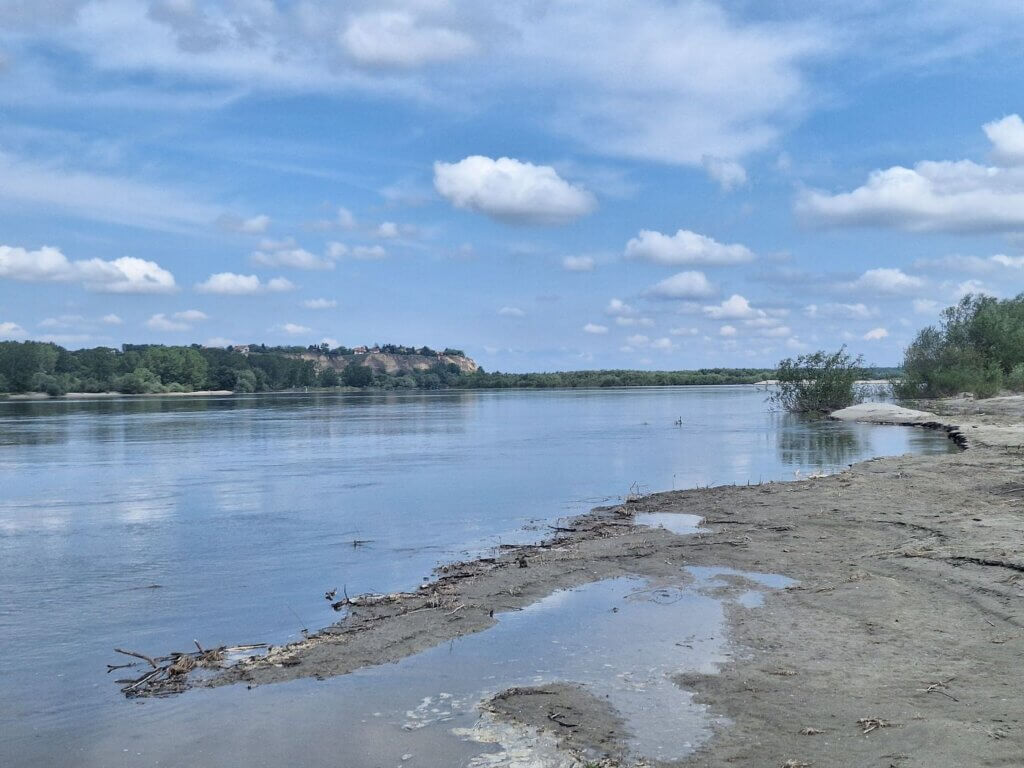 Belegish loess cliffs Vojvodina Serbia marina town village Danube River