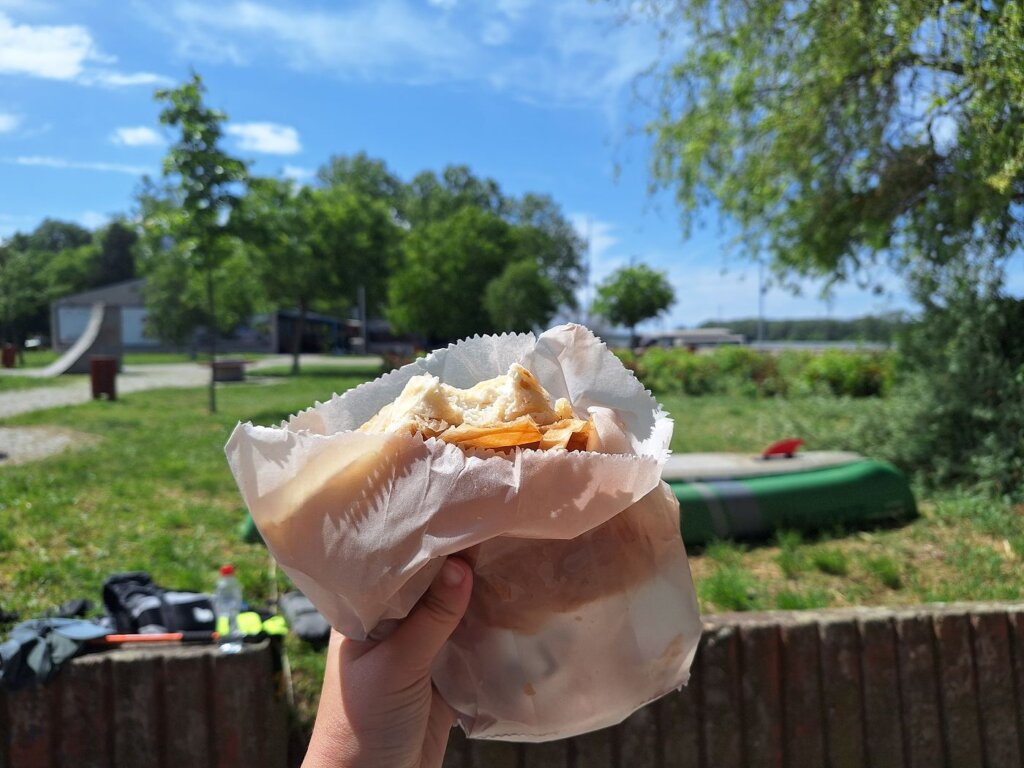 boat kayak burek Serbia Zucchini drying in the sun inflatable kayak canoe