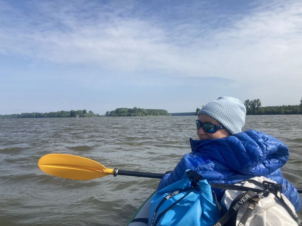 Iris Veldwijk kayaking Danube Tisza Tisa River confluence tributary Serbia