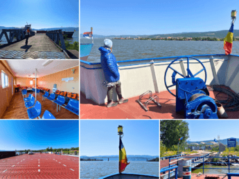 ferry Golubac Serbia to Moldova Veche Romania Danube River Balkans Europe travel EU European Union Schengen outer border