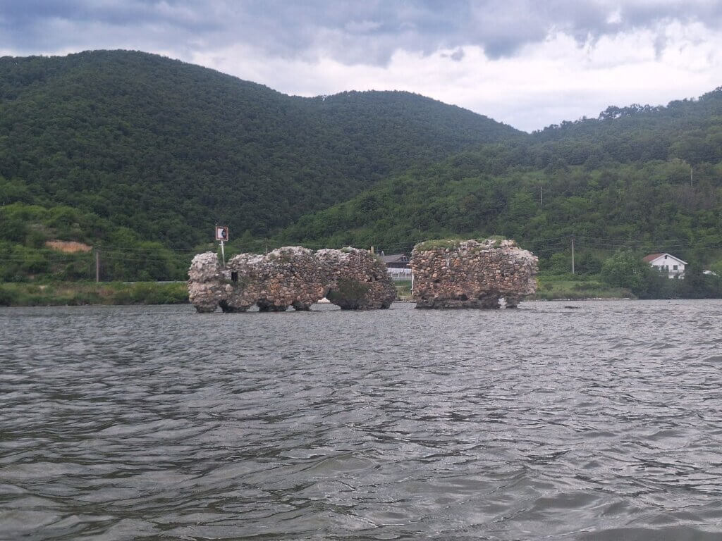 Cetatea Drencova fortress Iron Gate I dam border Romania Serbia Danube River