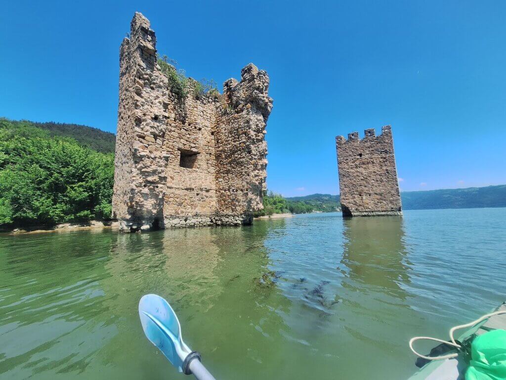 Trikule Tricule sunken drowned fortress Cetatea Romania Danube River Iron Gate I Dam beauty decay