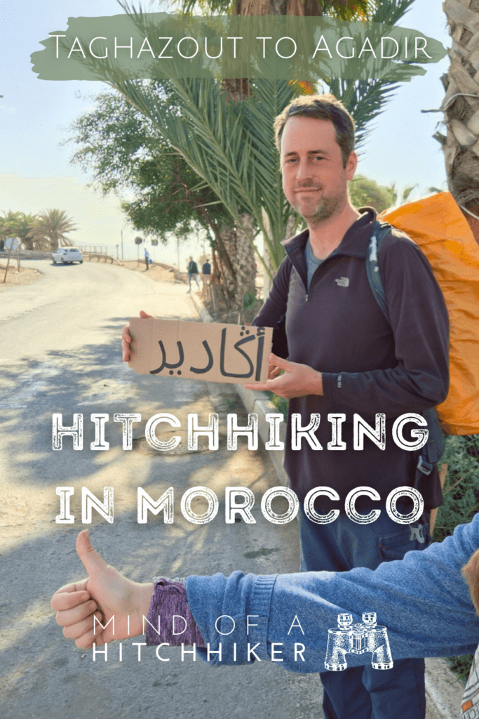 Morocco travel pin hitchhikers Taghazout Agadir