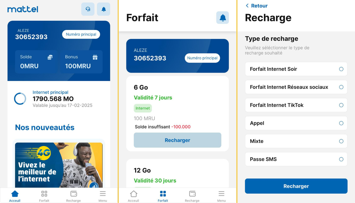 Mattel app SIM card in Mauritania top-up GB data