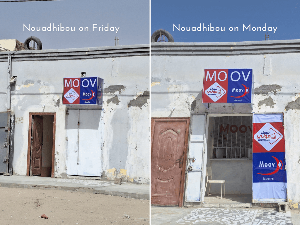 Nouadhibou Moov by Mauritel office trying to buy a SIM card in Mauritania 2025 travel West Africa Maghreb