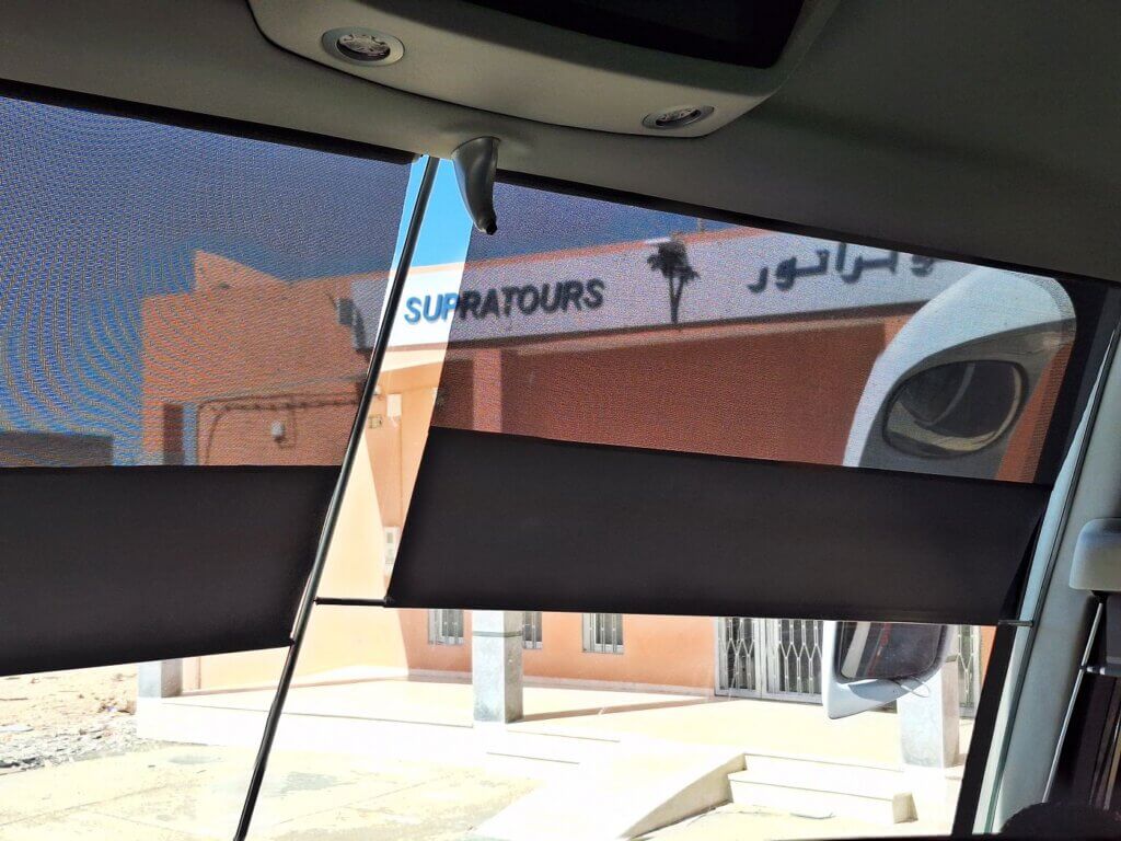 Supratours office in Bir Gandouz Western Sahara overland travel coach bus