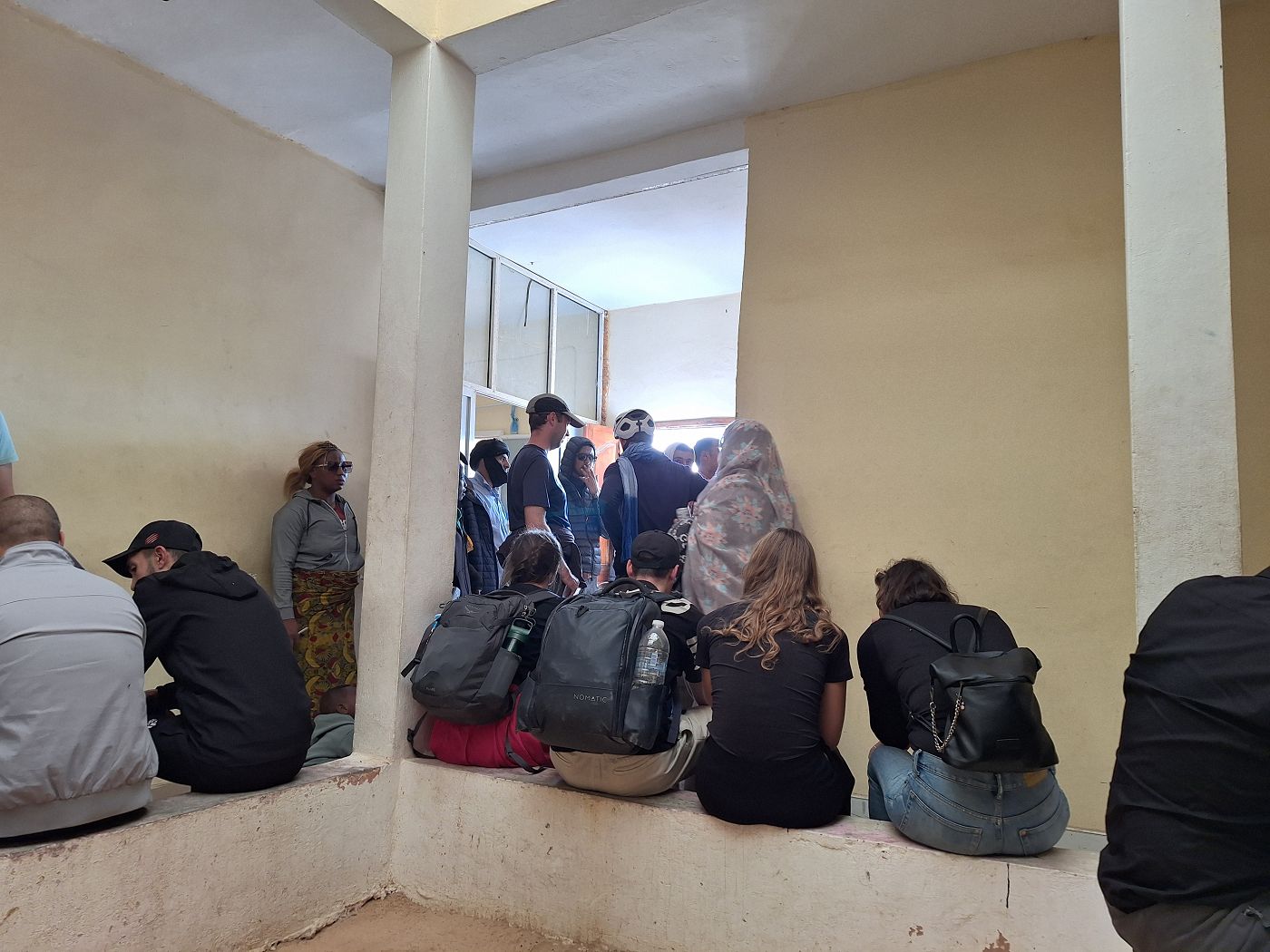 police office station waiting customs immigration Mauritania slow bureaucracy unnecessary long hot uncomfortable