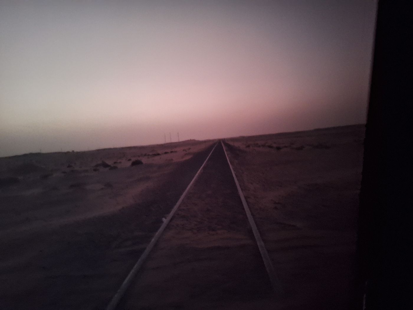 tracks of the iron ore train Mauritania near Nouadhibou Choum Zouérate