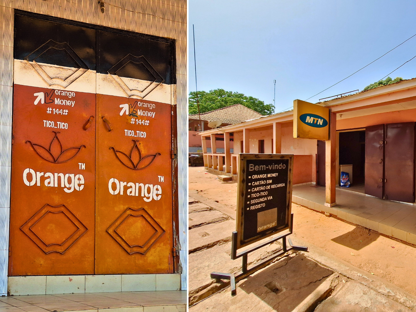 Buying an MTN telecel SIM card in Guinea-Bissau São Domingos border Senegal Ziguinchor Orange