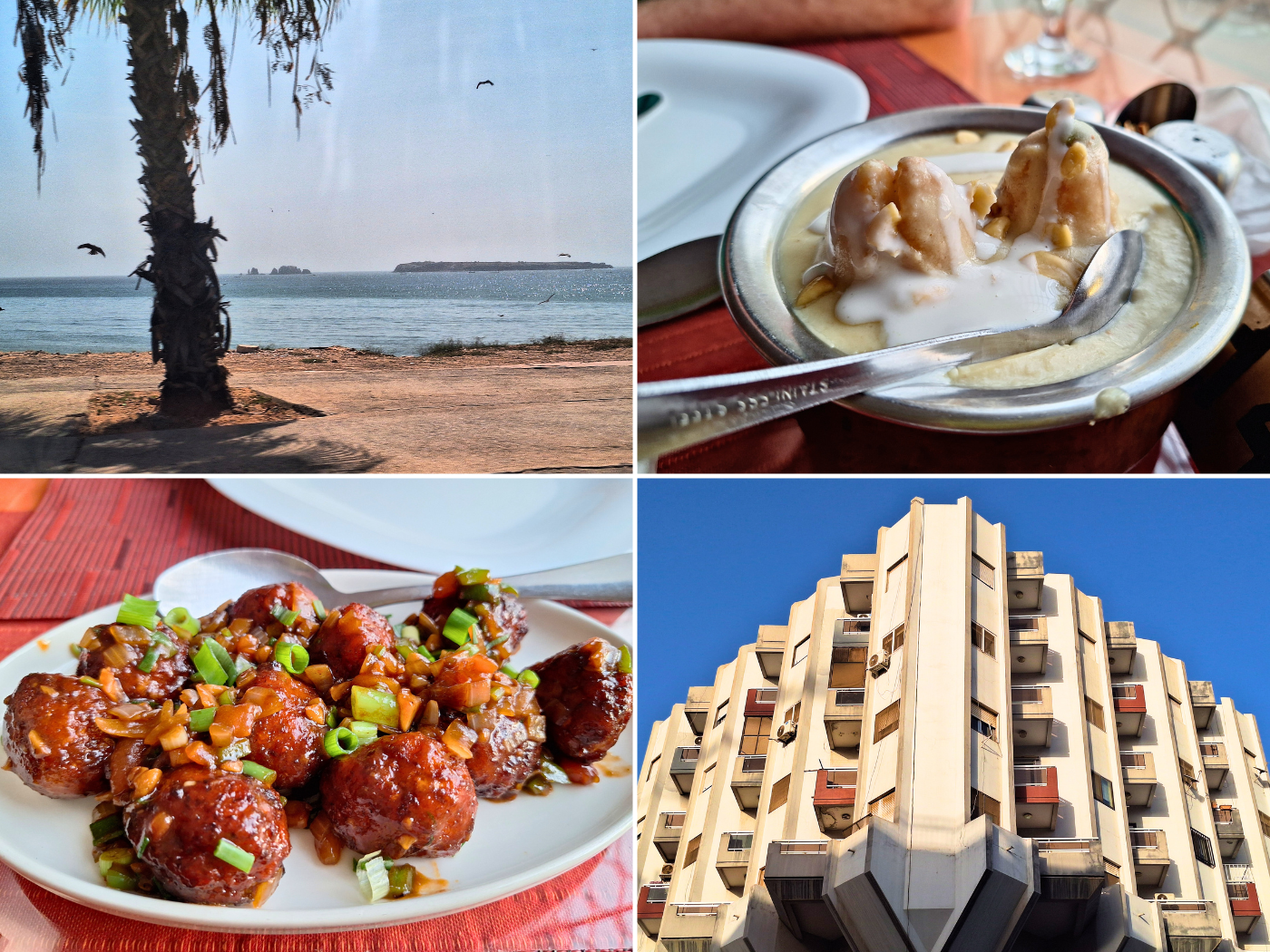 vegetarian food in Dakar Senegal Indian restaurant kohinoor Plateau brutalism Iles de la Madeleines national park