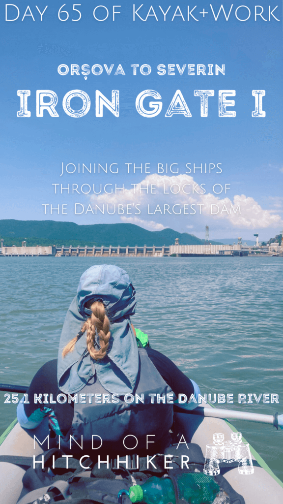 kayaking Danube River Iron Gate I dam how to paddle through locks sluices Romania Serbia