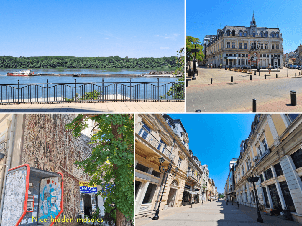 Saturday 29 June 2024 mosaics Ruse Danube River city center streets Bulgaria