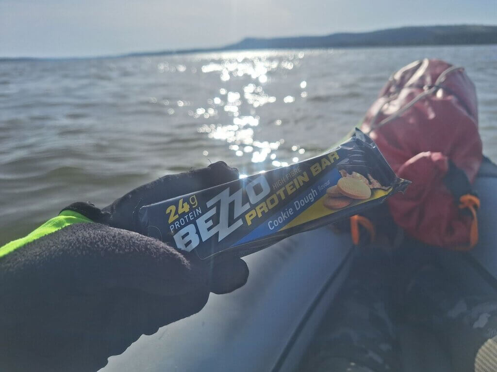 cookie dough protein bar kayaking Danube River Bulgaria mid