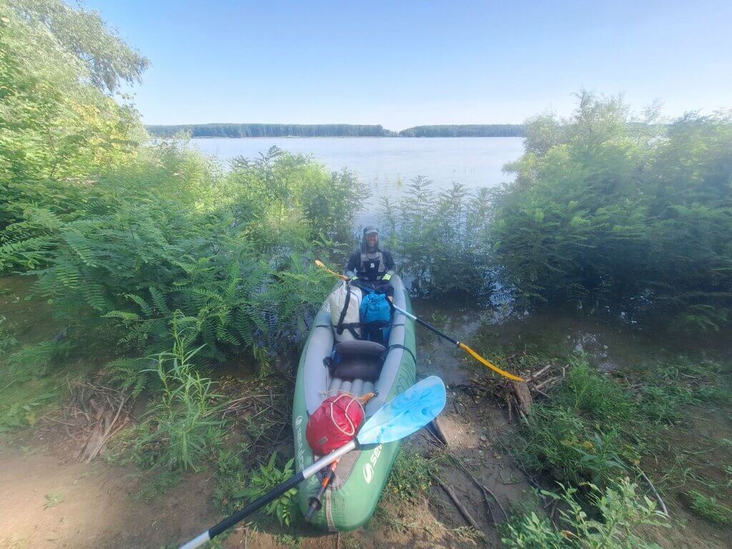 Jonas Zucchini the kayak break at Batin Island Bulgaria Danube river