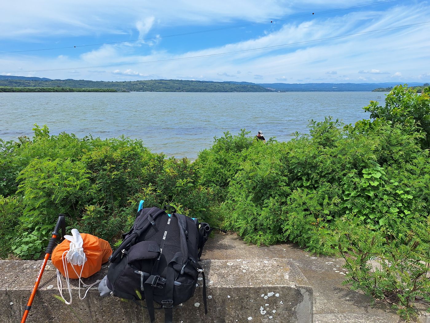 packing up Zucchini the kayak Danube River Gogosu Ostrovu Mare Dam Iron Gate II Romanian side Gendarmerie police border area passport trouble