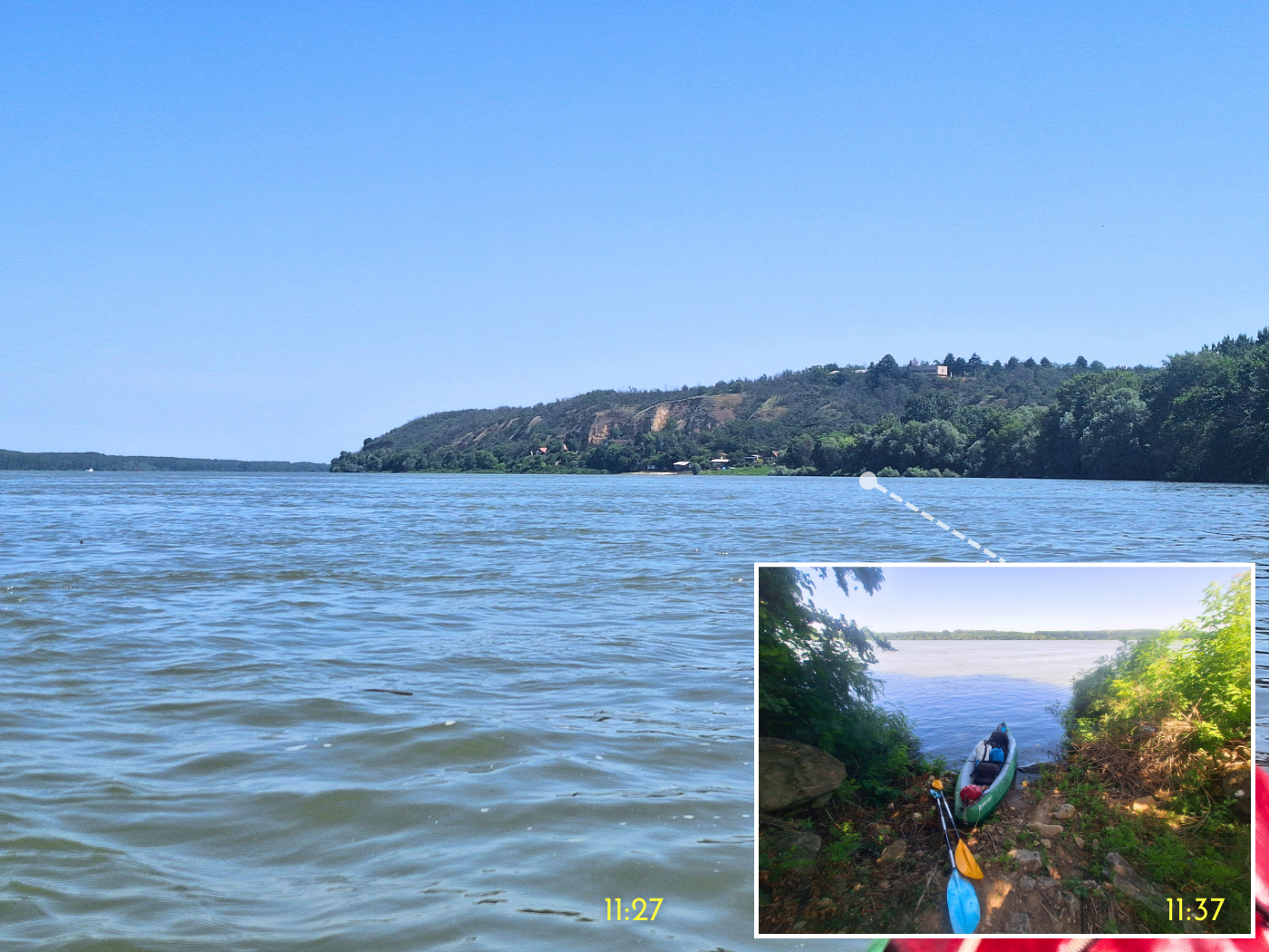 approaching Mechka landing spot campsite dikili tash beach Bulgaria Danube kayaking
