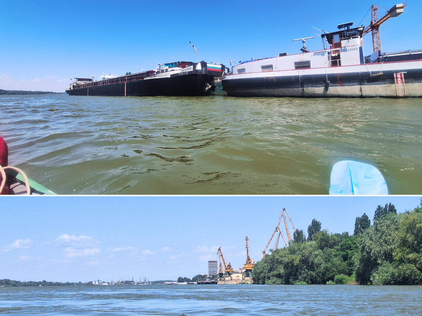 Rubiships port Ruse Bulgaria inland shipping Danube River cranes cargo Balkan Giurgiu bridge Romania border