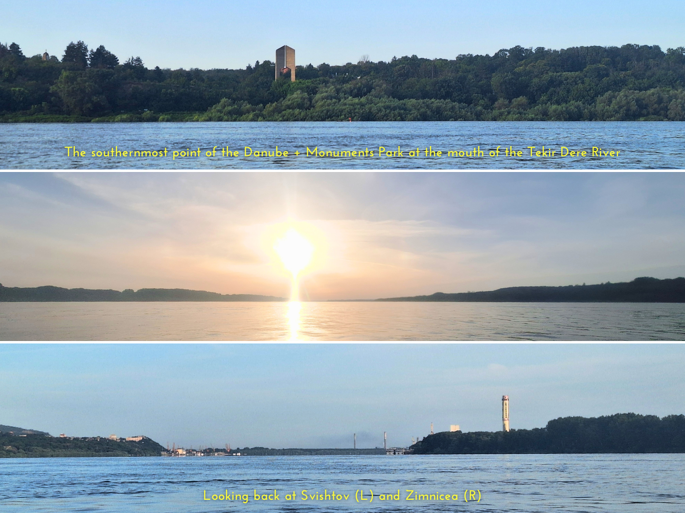 southernmost point of the Danube River Tekir Dere Vardim Island branch memorial russian Turkish war Svishtov monument park Bulgaria Zimnicea Romania