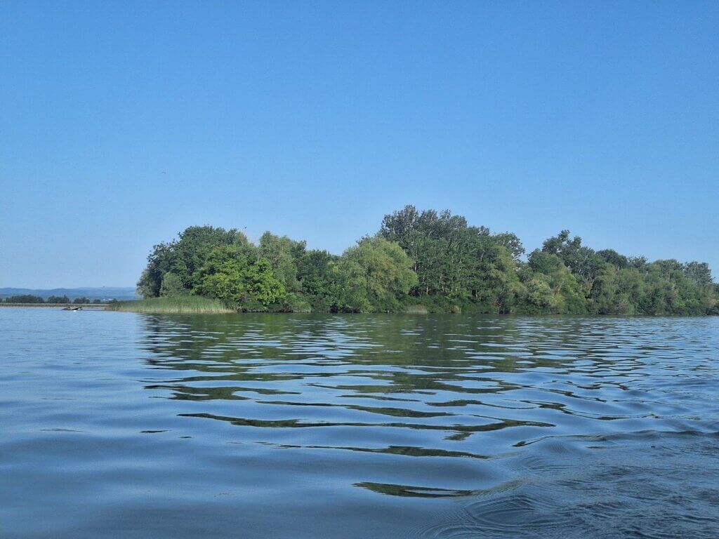 tail of Simian Island Romania Danube River border with Serbia near Drobeta-Turnu Severin