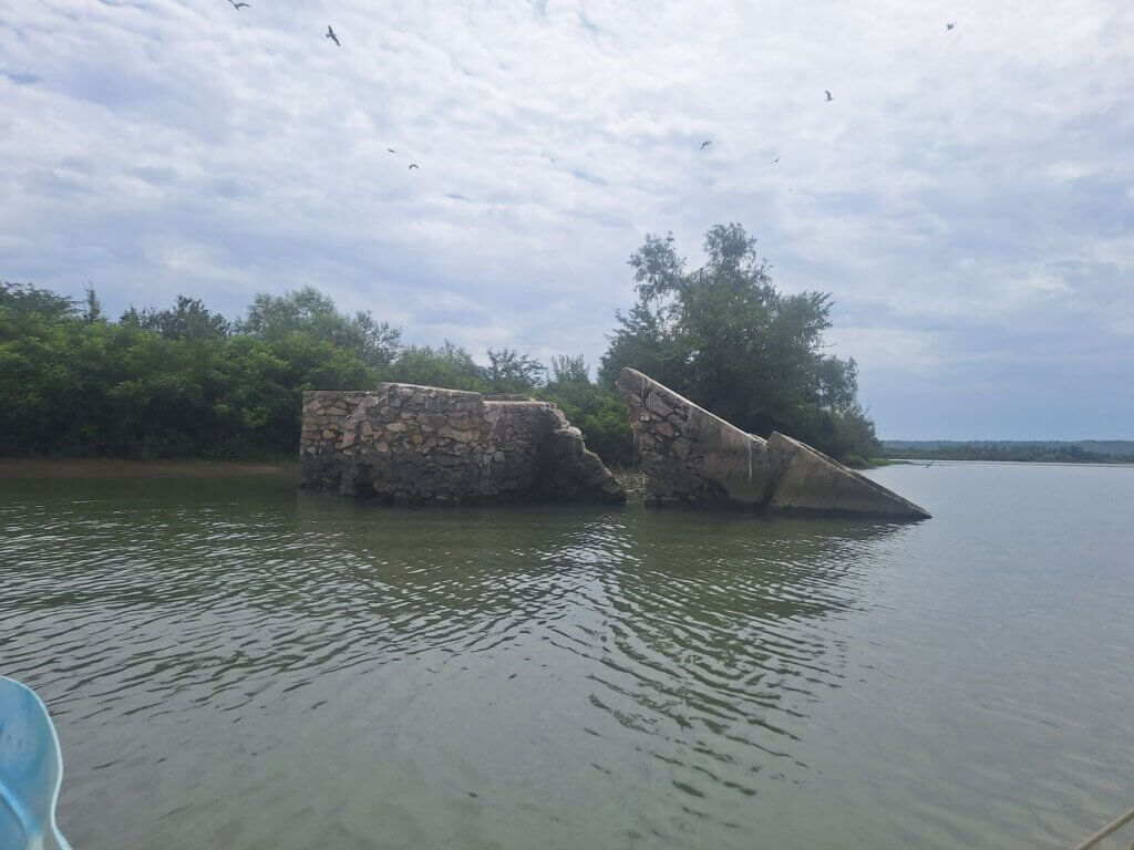 concrete object in the Danube river near Crivina Vrancea Romania mystery