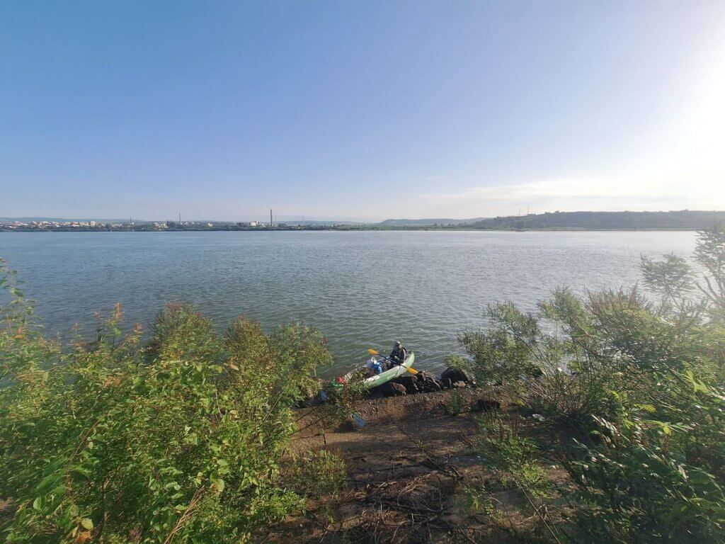 Jonas Zucchini inflatable kayak Simian Island Romania Danube River journey