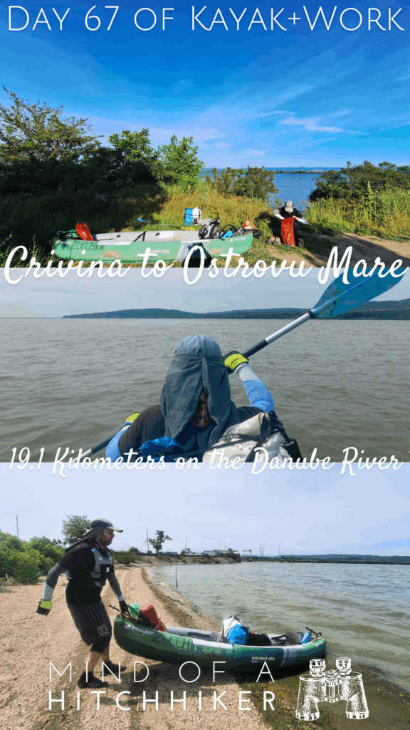 pin kayaking day 67 Crivina to Comoara Istrului touristic complex Ostrovu Mare Iron Gate II Dam Danube River