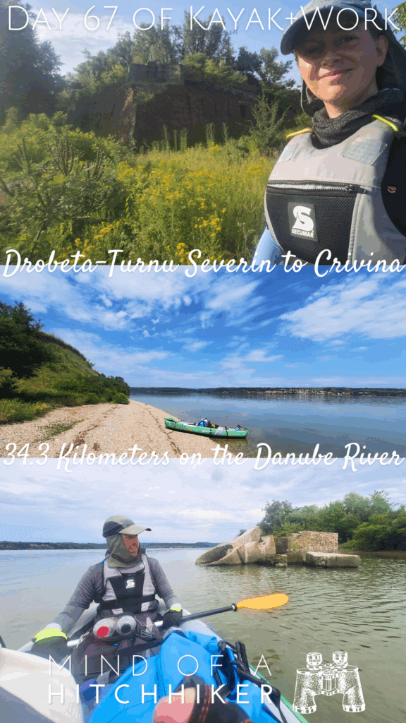 NEW pin day 66 kayak Danube River collage Romania Drobeta-Turnu Severin