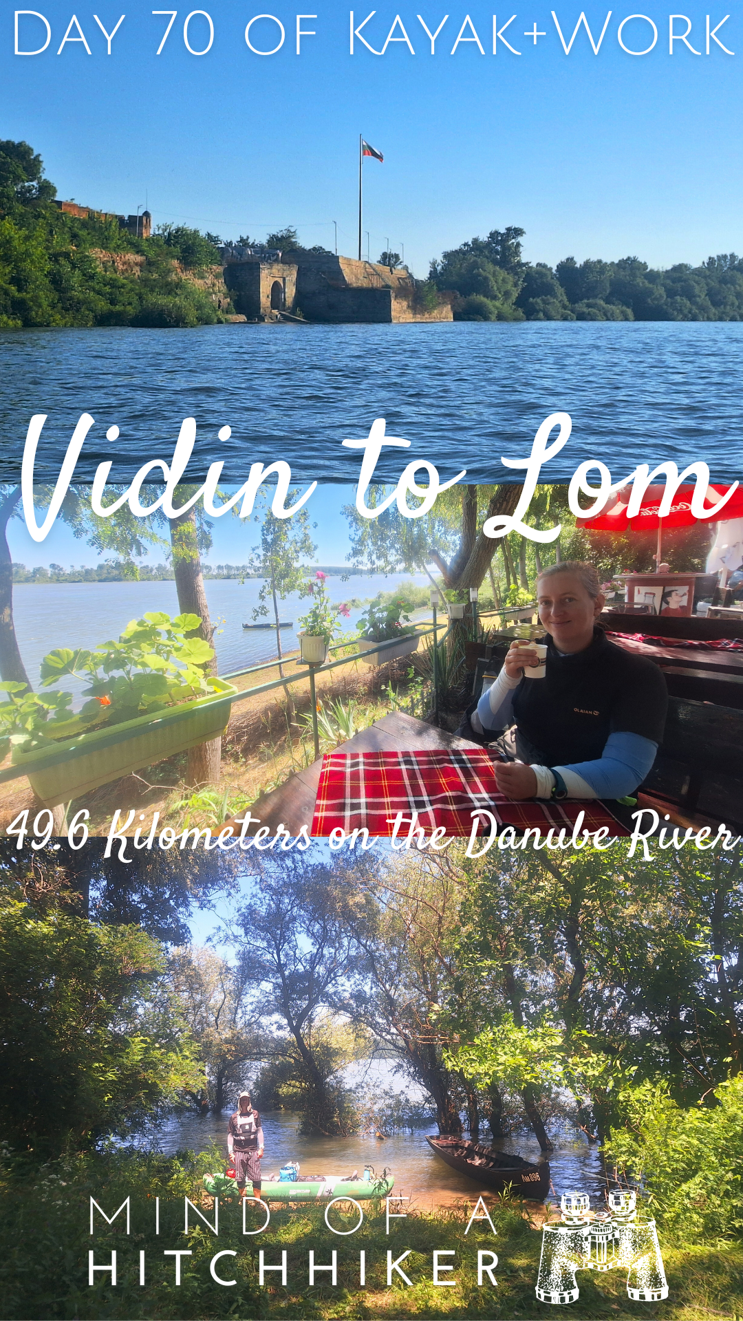 pin Danube kayak trip Vidin to Lom Bulgaria broken kayak sail