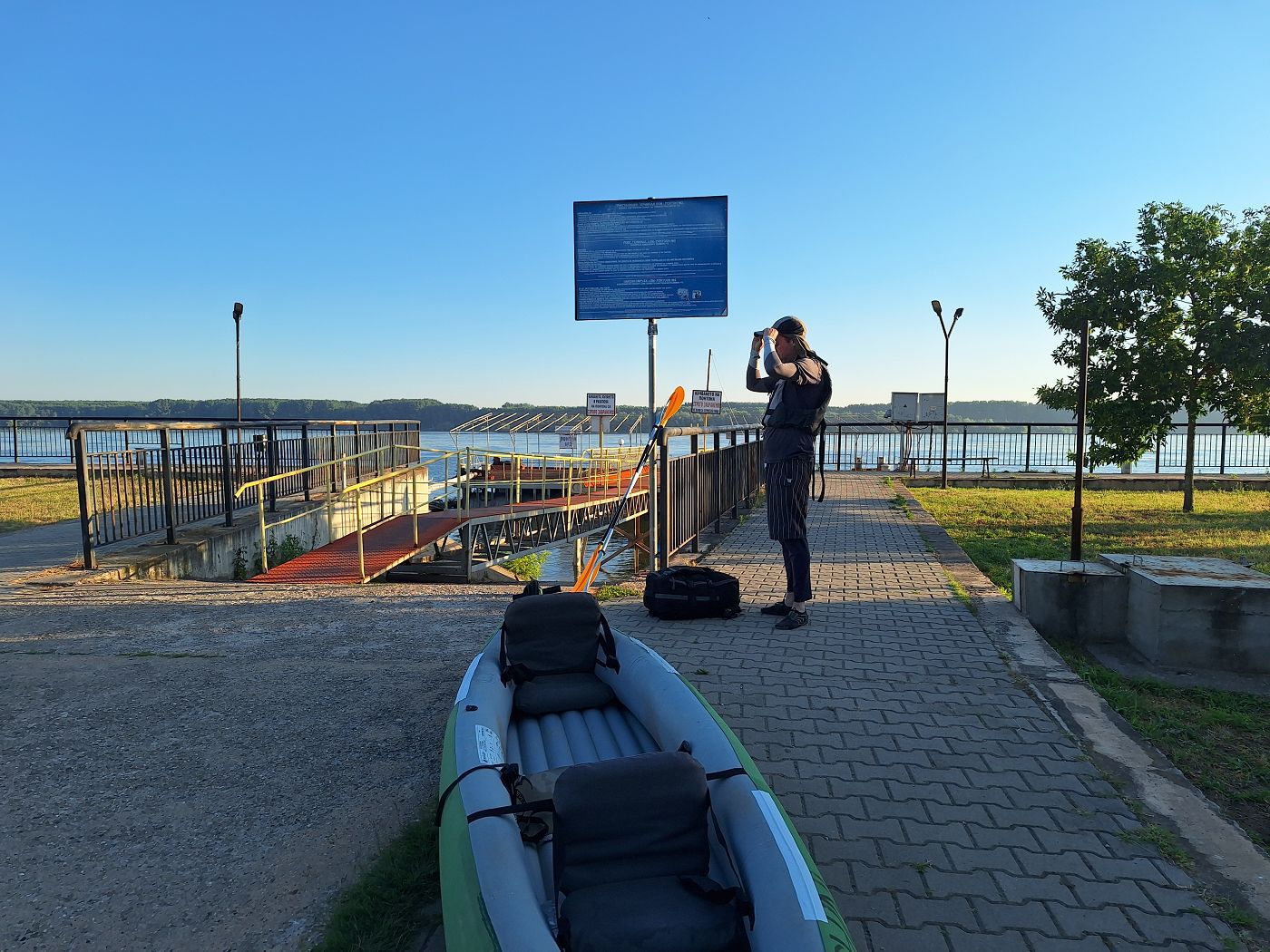Lom Bulgara kayak slipway launch spot day 71 Danube river paddling pontoon Jonas Zucchini