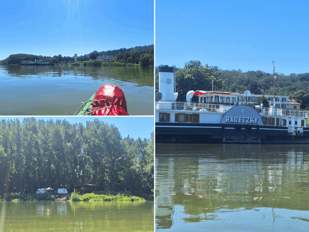Kozloduy arrival kayaking Radetzky steam ship Hristo Botev park camping Danube River Bulgaria
