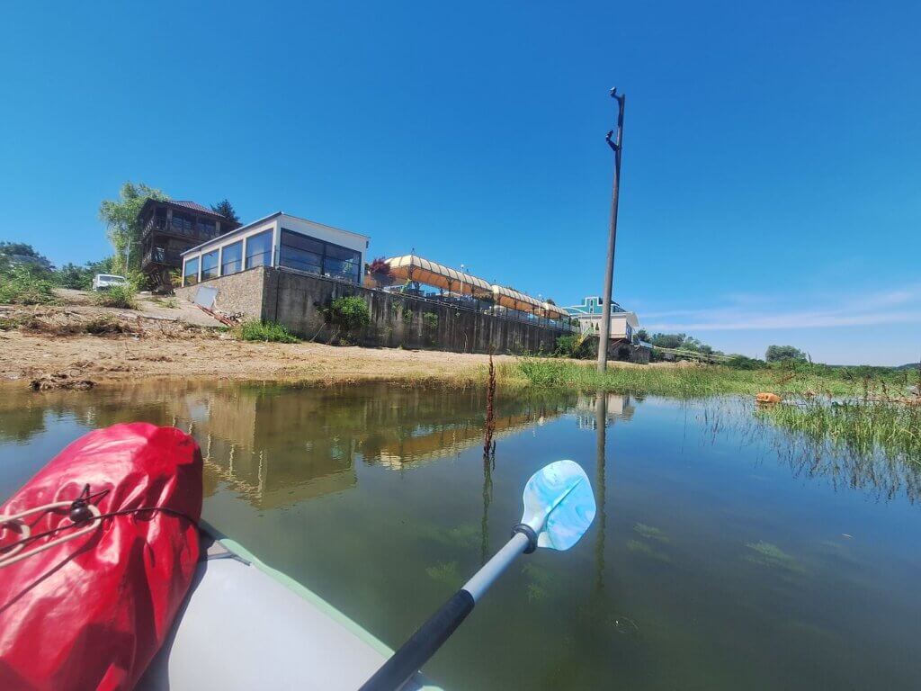 landing site swampy marshy plant area complex the River Kozloduy Bulgaria kayaking Danube to the Black Sea