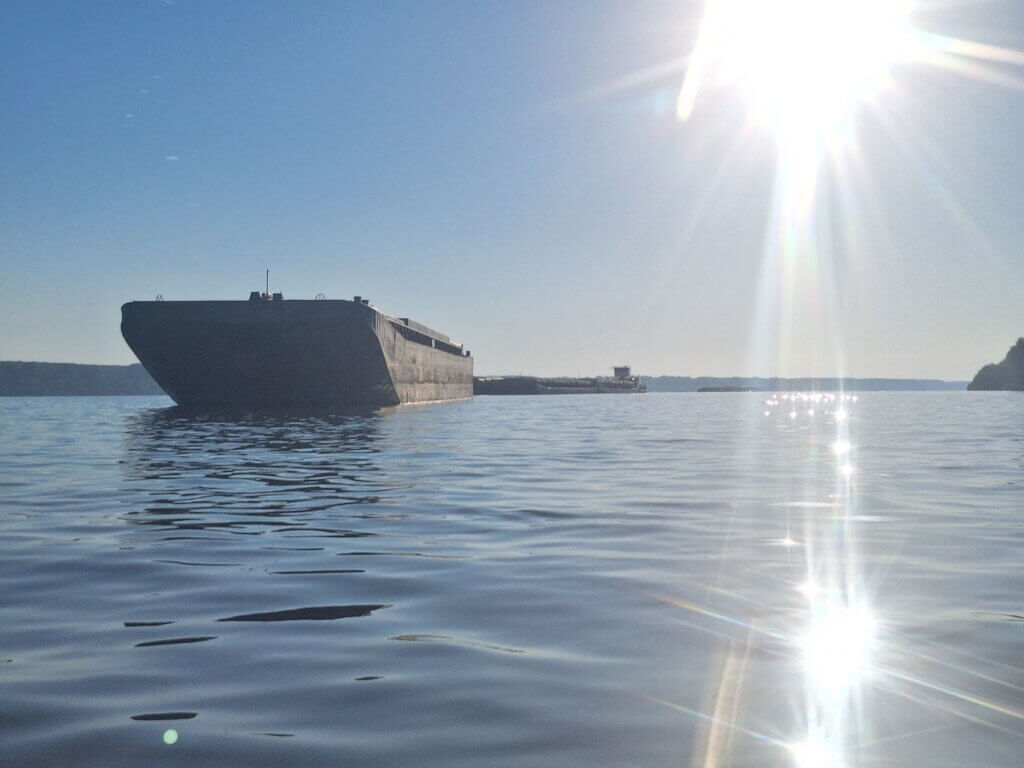 anchorage site anchoring barges shipping port of Lom Bulgaria kayaking