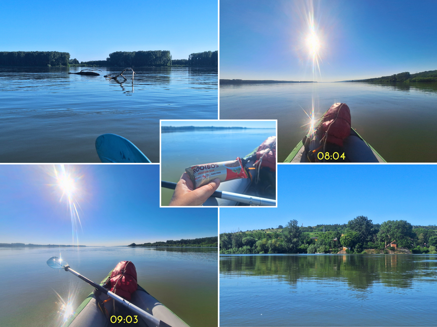 collage morning kayaking Lom to Oryahovo
