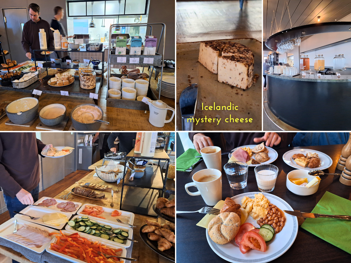 breakfast hotel höfn southern Iceland buffet take away box Icelandic cheese v2