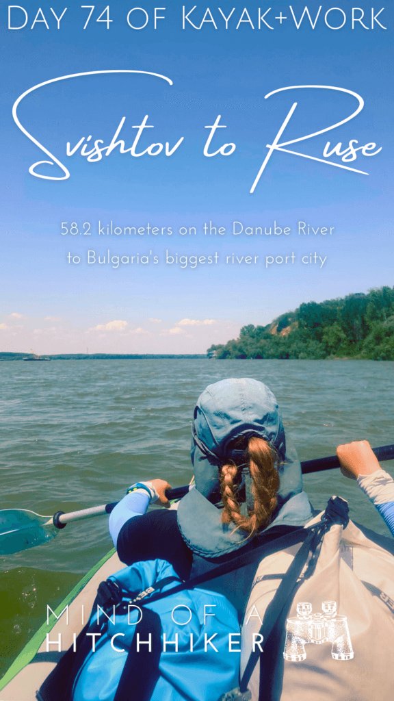 pin Kayak Trip Day 74 Svishtov to Ruse Giurgiu Bulgaria Romania river port Danube