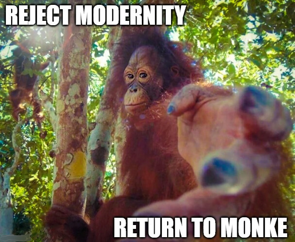 Reject Modernity Return to Monke meme Faroe Islands SIM cards eSIMs v2
