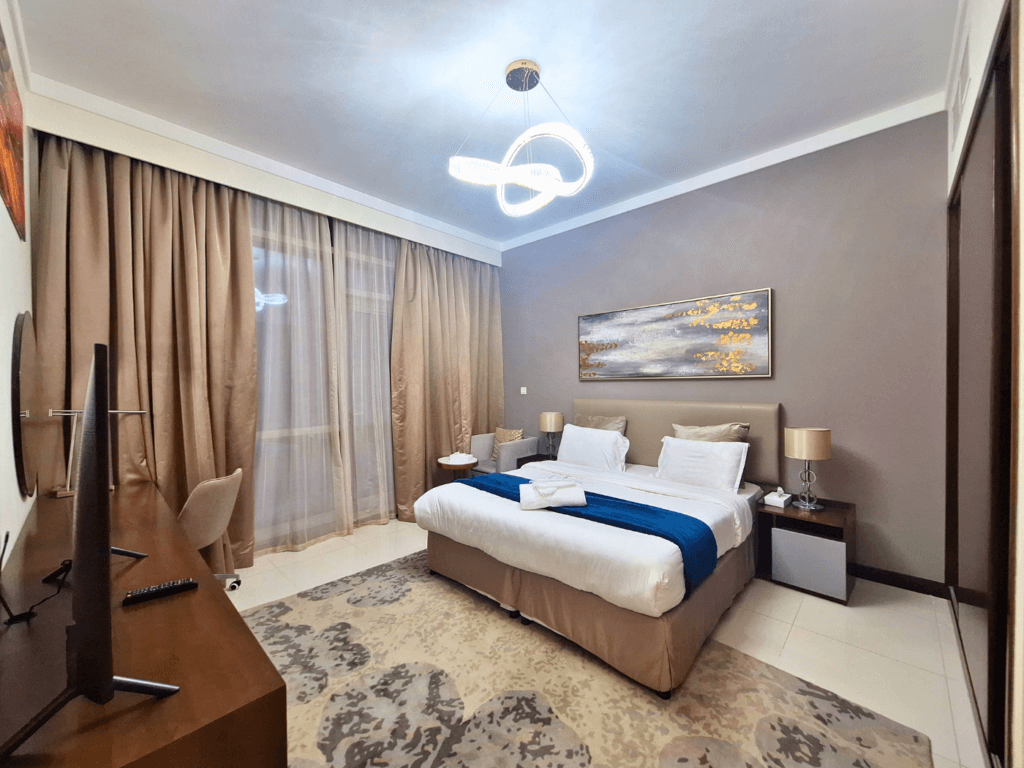 bedroom Bahrain Manama couple travel Gulf GCC countries digital nomad desk work remotely winter escape