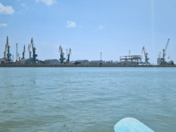 Kayak Trip Day 83: Galați to Isaccea – Bombed Grain Silos in Reni, Kayaking the Ukrainian–Romanian Border Danube