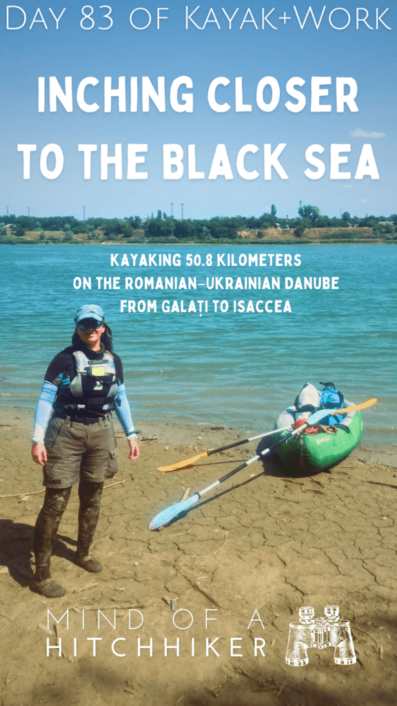 pins kayak trip day 83 Galati to Isaccea Romania Danube river maritime sector Black Sea ships