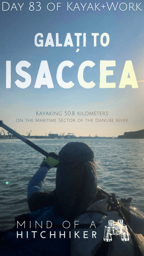 pins kayak trip day 83 Galati to Isaccea Romania Danube river kayaking port maritime sector shipping Black Sea