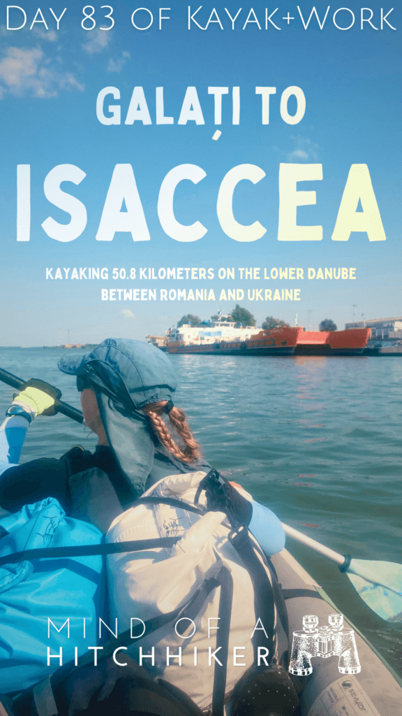 pins kayak trip day 83 ferry Isaccea Orlivka Romania Ukraine arrival Galati kayaking Danube River