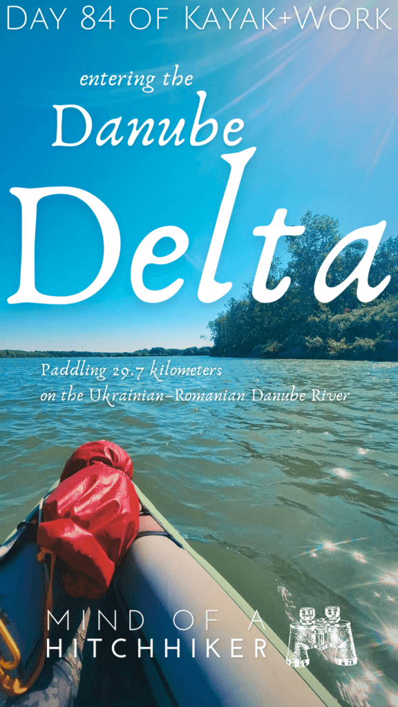 kayaking into the beginning of the Danube Delta Isaccea to Tulcea branch Sfantu Gheorghe Romania Ukraine border