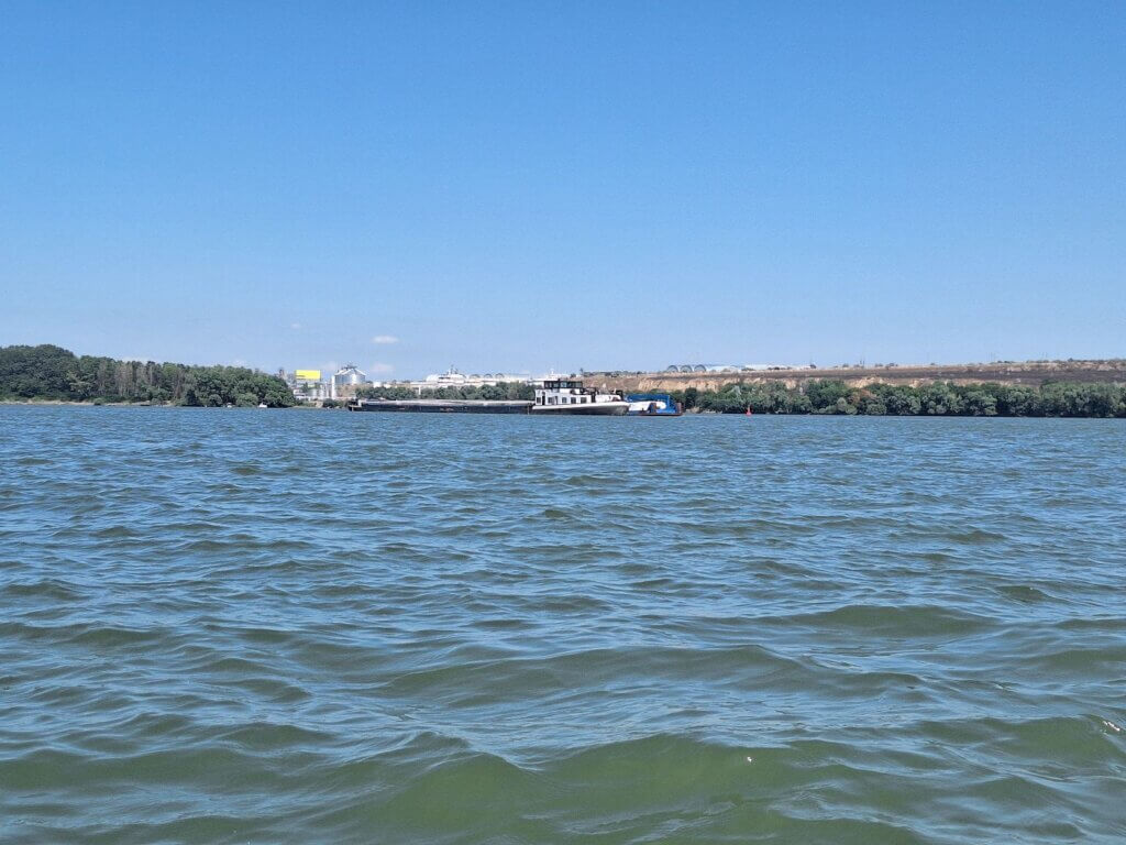 Insula Cailor Romania hiding the River port of Giurgiulesti Moldova Prut River confluence Danube Ukrainian border area near Reni