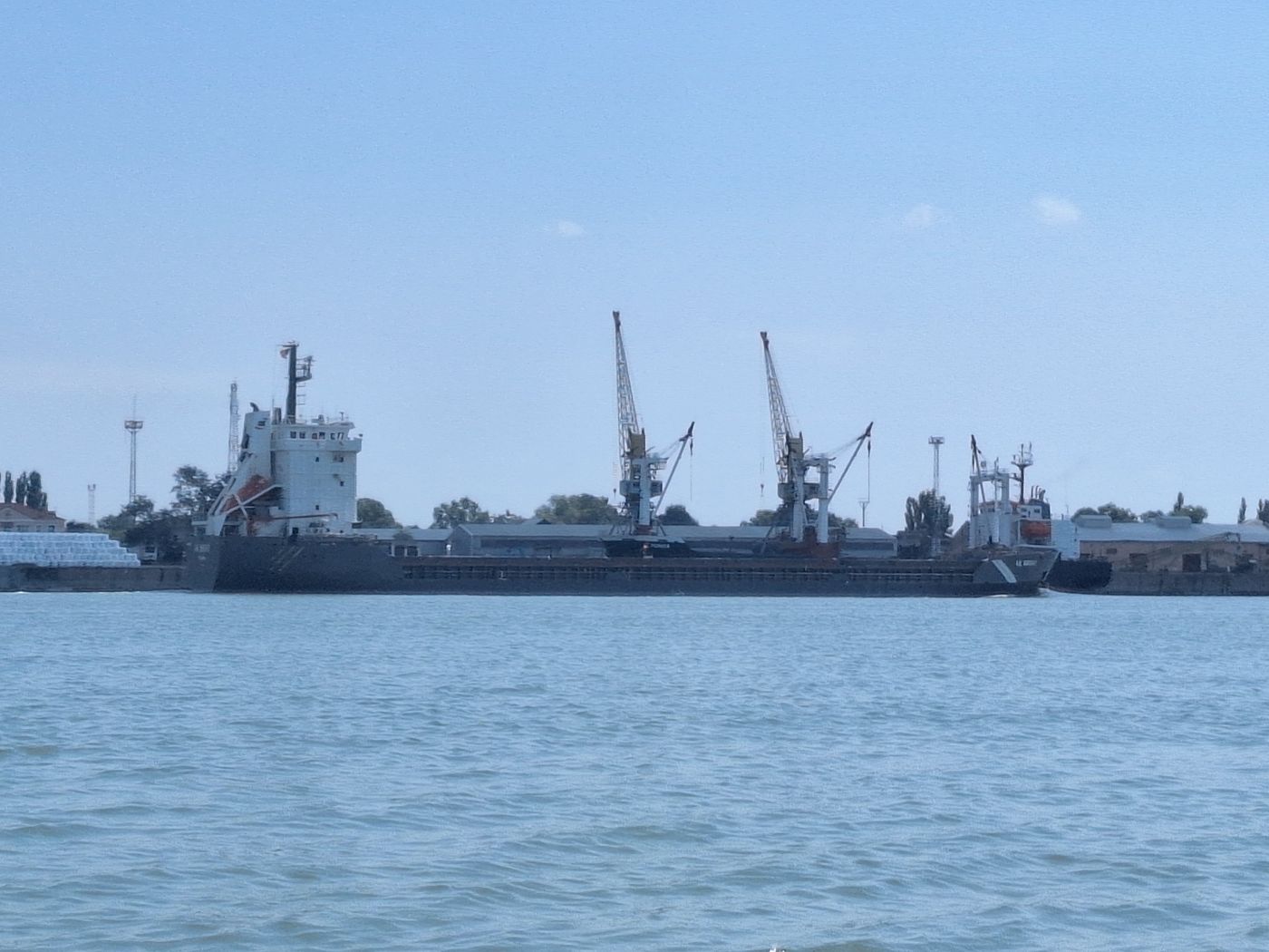 11 47 kayaking past port of Ukraine bombed grain silos russian war crimes civil targets Reni Danube River